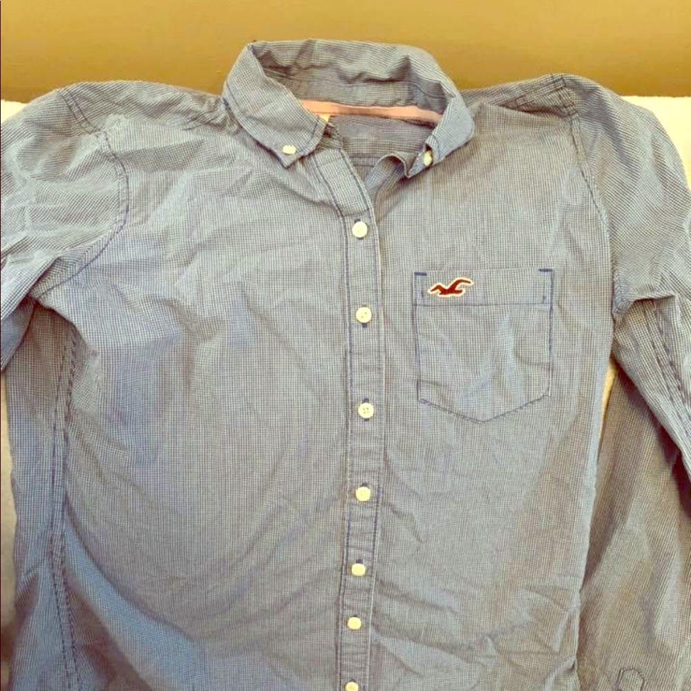 Hollister button down tiny check size small